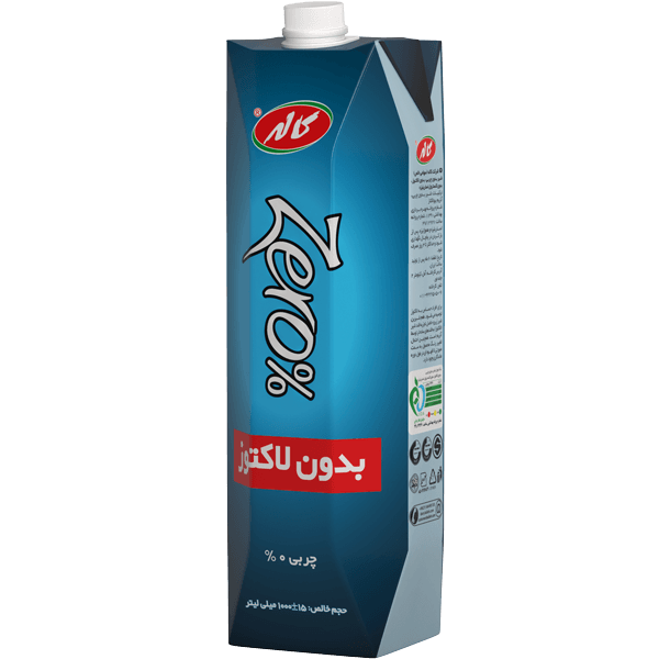 شیر زیرو کاله (Zero) بدون چربی، بدون لاکتوز، بدون کلسترول 1000 میلی لیتر