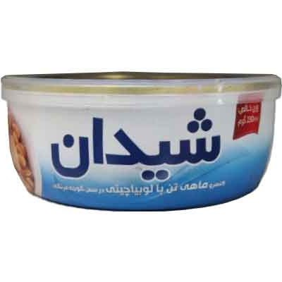 کنسرو تن ماهی با لوبیا چیتی شیدان