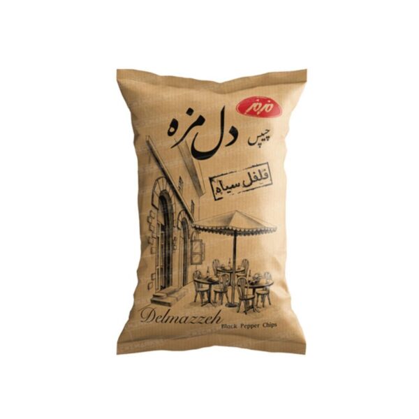 چیپس فلفل سیاه دل مزه مزمز 180گرمی