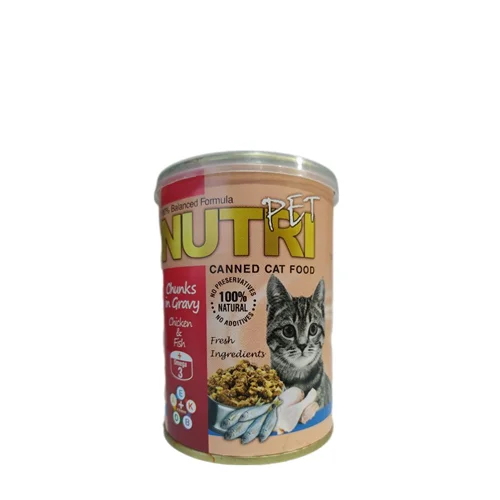 کنسرو گربه با طعم مرغ و ماهی نوتری پت – NUTRI Pet Chicken & Fish
