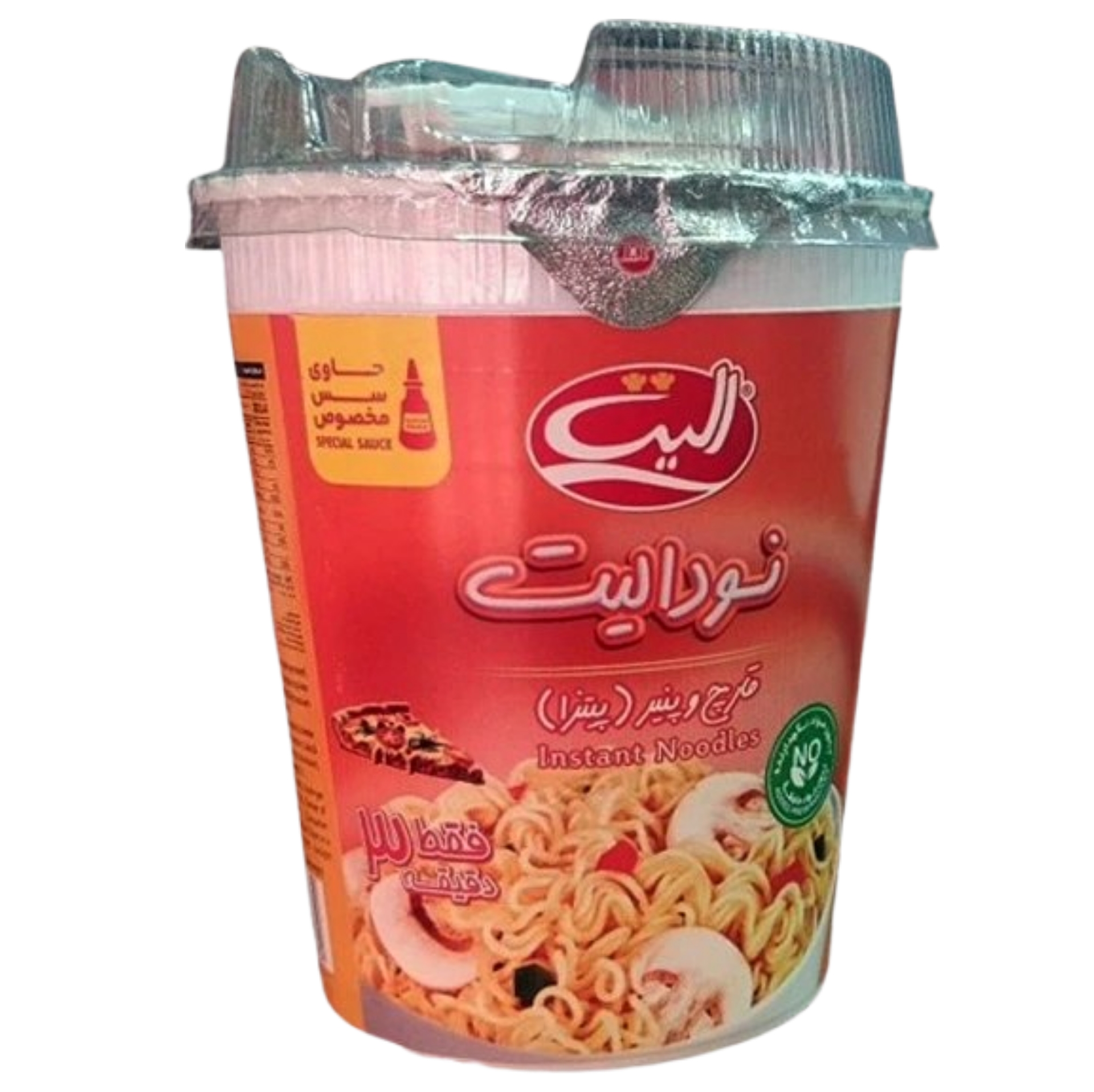 نودل لیوانی قارچ و پنیر (پیتزا)الیت