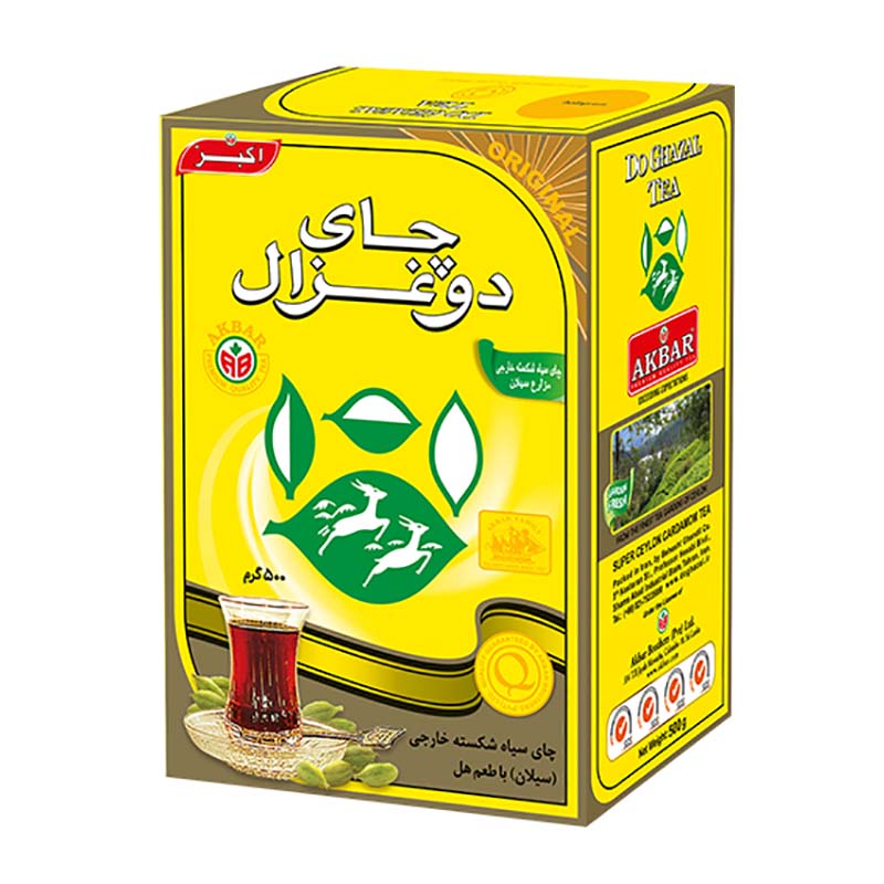 چای سیاه دو غزال با طعم هل