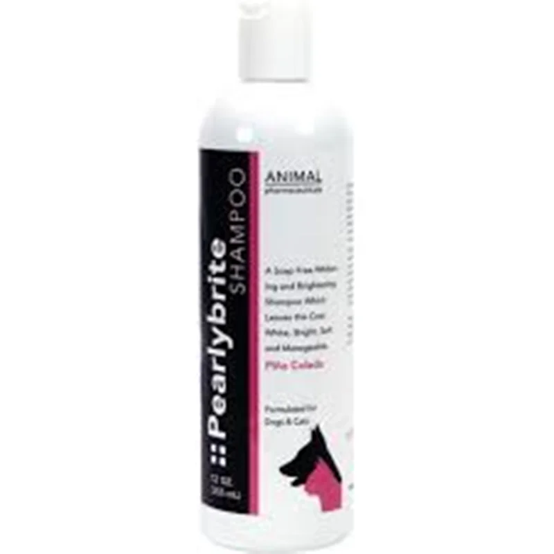 شامپو روشن کننده و براق کننده موهای روشن و سفید سگ،گربه انیمال Pearlybrite Pet Shampoo | Animal Pharmaceuticals‏