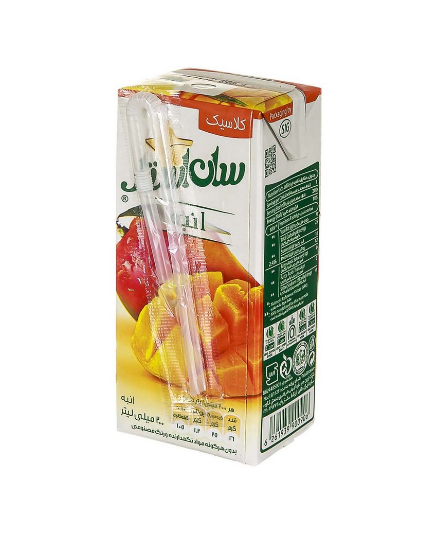آبمیوه نکتار انبه سان استار 200 میلی
