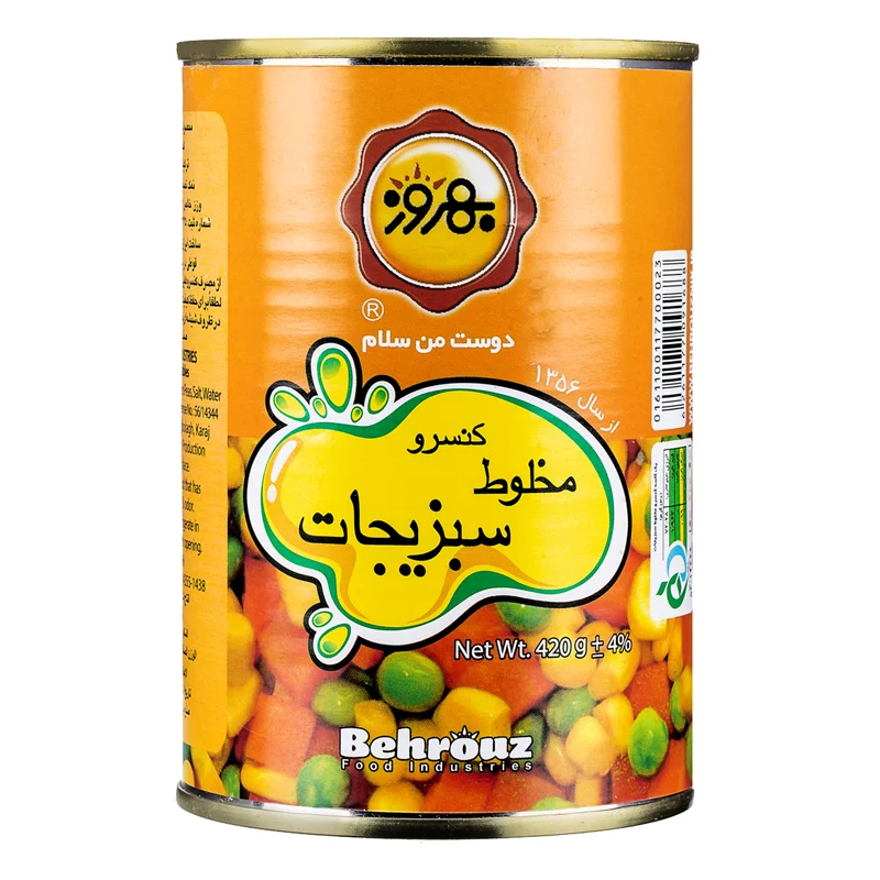 کنسرو مخلوط سبزیحات بهروز