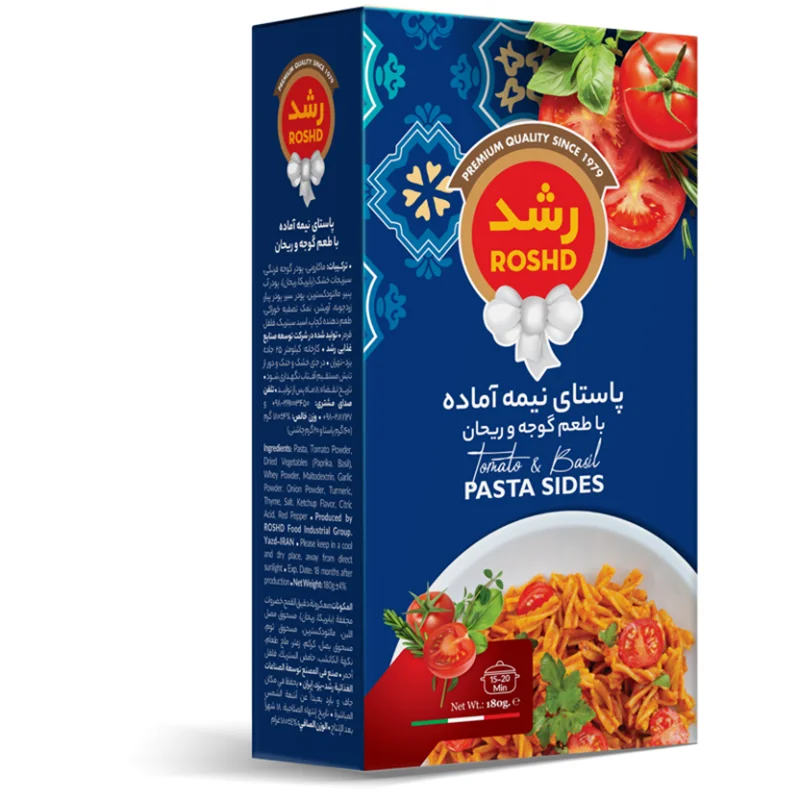 پاستاینیمهآماه باطعمگوجهوریحان رشد ۱۸۰گرم