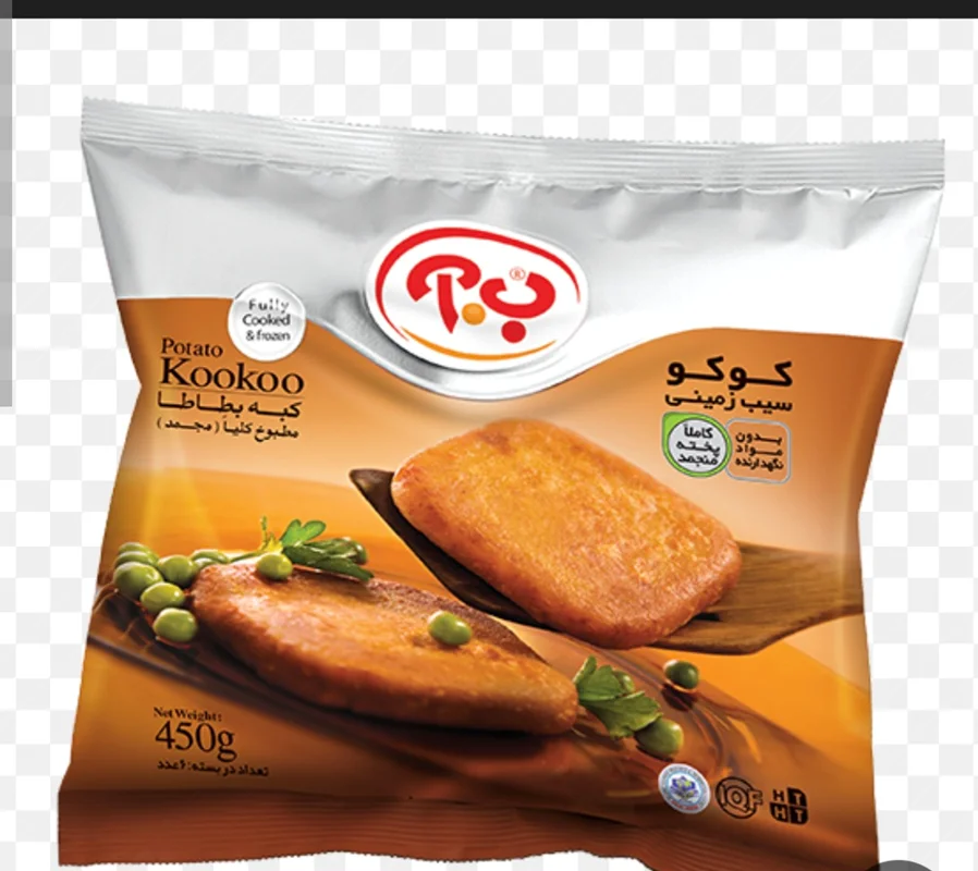 کوکو سیب زمینی کاملا پخته شده ب آ